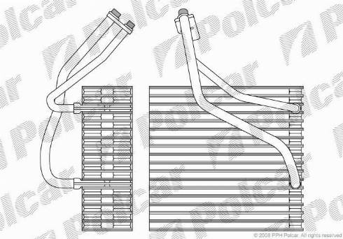 Polcar 1323P8-1 - Iztvaikotājs, Gaisa kondicionēšanas sistēma www.autospares.lv