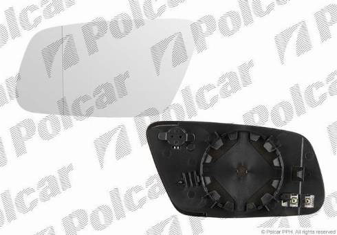 Polcar 1327545M - Spoguļstikls, Ārējais atpakaļskata spogulis www.autospares.lv