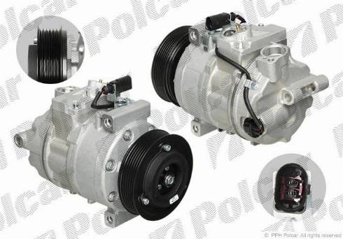 Polcar 1370KS-1 - Compressor, air conditioning www.autospares.lv