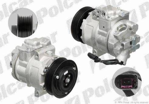 Polcar 8FK351110241 - Kompresors, Gaisa kond. sistēma www.autospares.lv