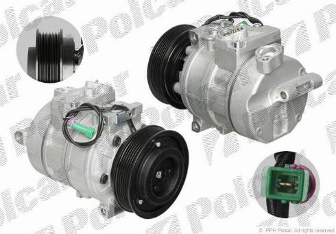 Polcar 8FK351132581 - Kompresors, Gaisa kond. sistēma www.autospares.lv