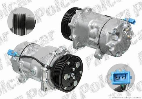 Polcar 8FK351127011 - Kompresors, Gaisa kond. sistēma www.autospares.lv