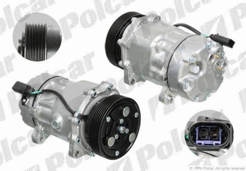 Polcar 8FK351127381 - Kompresors, Gaisa kond. sistēma www.autospares.lv