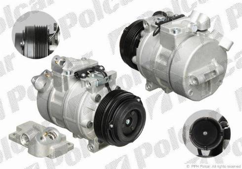 Polcar 8FK351176501 - Kompresors, Gaisa kond. sistēma www.autospares.lv