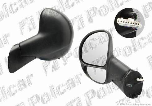 Polcar 3065516M - Ārējais atpakaļskata spogulis www.autospares.lv