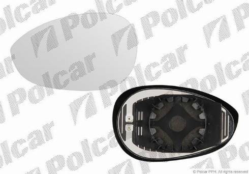 Polcar 3024556M - Spoguļstikls, Ārējais atpakaļskata spogulis www.autospares.lv