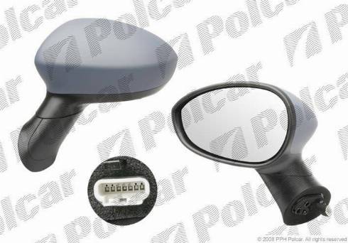 Polcar 3024524M - Ārējais atpakaļskata spogulis www.autospares.lv