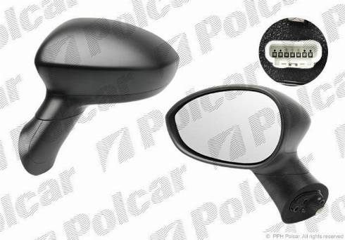 Polcar 3024523M - Ārējais atpakaļskata spogulis www.autospares.lv