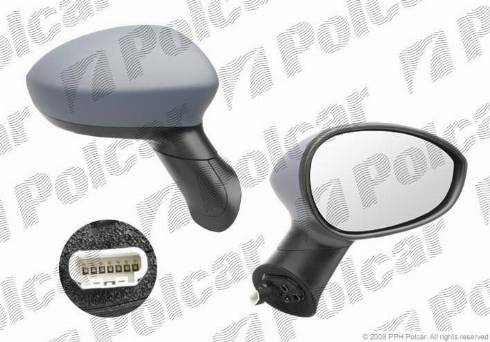 Polcar 3024525M - Ārējais atpakaļskata spogulis www.autospares.lv