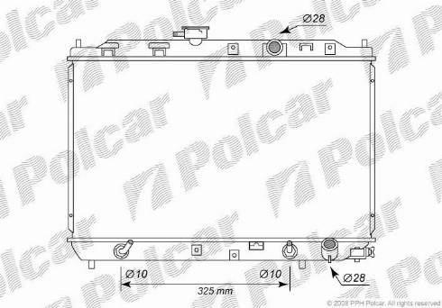 Polcar 3805088K - Radiator, engine cooling www.autospares.lv