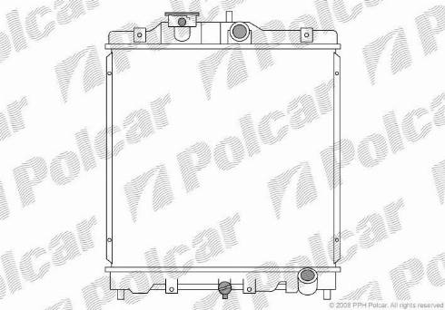 Polcar 3807081K - Радиатор, охлаждение двигателя www.autospares.lv