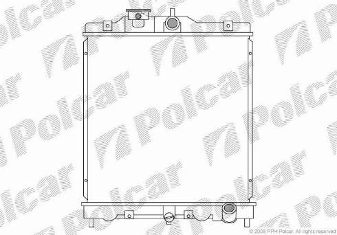 Polcar 380708-2 - Радиатор, охлаждение двигателя www.autospares.lv