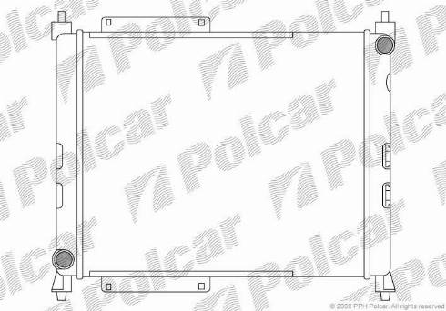 Polcar 381908A6 - Радиатор, охлаждение двигателя www.autospares.lv