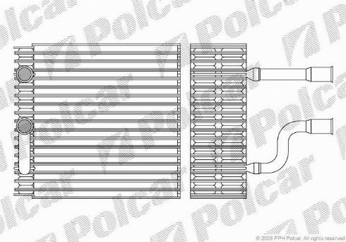 Polcar 3201P8-1 - Iztvaikotājs, Gaisa kondicionēšanas sistēma www.autospares.lv