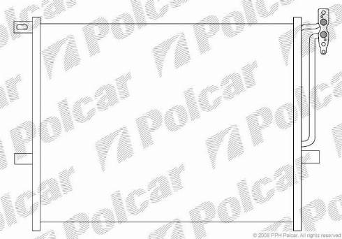 Polcar 2008K81X - Kondensators, Gaisa kond. sistēma www.autospares.lv