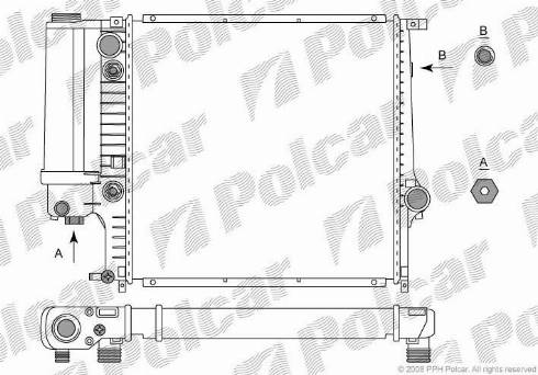 Polcar 2007085X - Radiators, Motora dzesēšanas sistēma www.autospares.lv