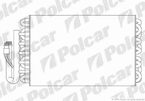 Polcar 2007P8-1 - Iztvaikotājs, Gaisa kondicionēšanas sistēma www.autospares.lv