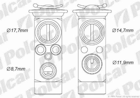 Polcar 2023KZ-1 - Izplešanās vārsts, Gaisa kond. sistēma www.autospares.lv