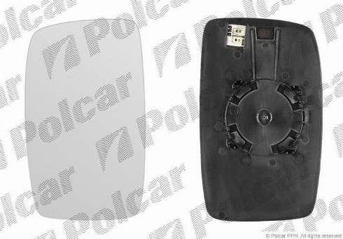 Polcar 2396544M - Spoguļstikls, Ārējais atpakaļskata spogulis www.autospares.lv