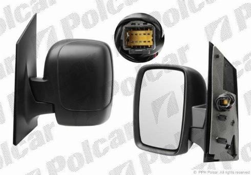 Polcar 2396524M - Ārējais atpakaļskata spogulis www.autospares.lv