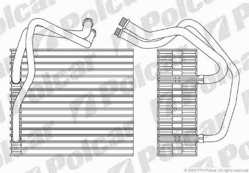 Polcar 2350P8-1 - Iztvaikotājs, Gaisa kondicionēšanas sistēma www.autospares.lv