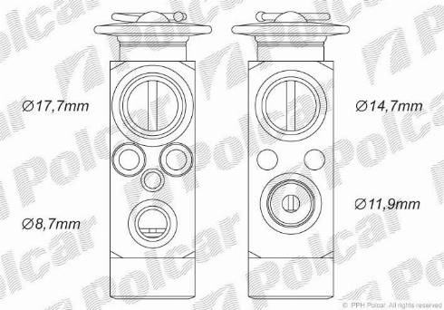 Polcar 2351KZ-1 - Izplešanās vārsts, Gaisa kond. sistēma www.autospares.lv