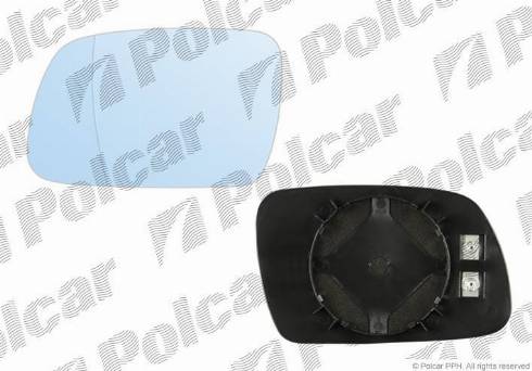 Polcar 2328546M - Spoguļstikls, Ārējais atpakaļskata spogulis www.autospares.lv