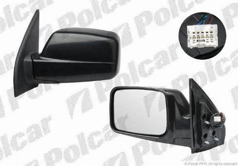 Polcar 2747524M - Ārējais atpakaļskata spogulis www.autospares.lv