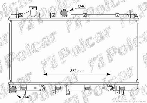 Polcar 7208085K - Radiators, Motora dzesēšanas sistēma www.autospares.lv