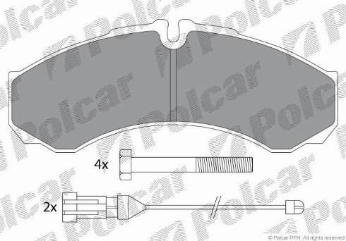 Polcar IE141208-200 - Bremžu uzliku kompl., Disku bremzes www.autospares.lv