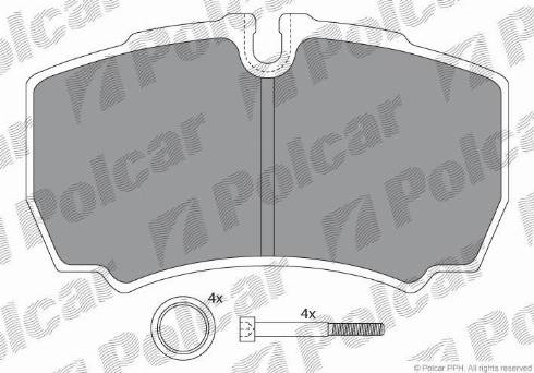 Polcar IE151640 - Bremžu uzliku kompl., Disku bremzes www.autospares.lv