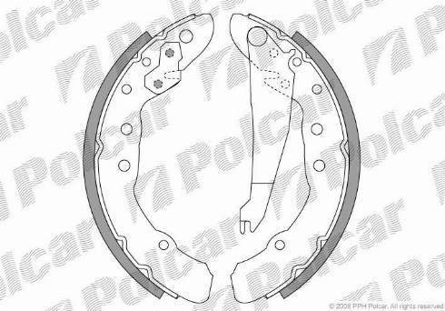 Polcar LS1655 - Bremžu loku komplekts autospares.lv