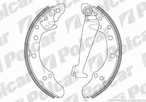 Polcar LS1625 - Bremžu loku komplekts www.autospares.lv