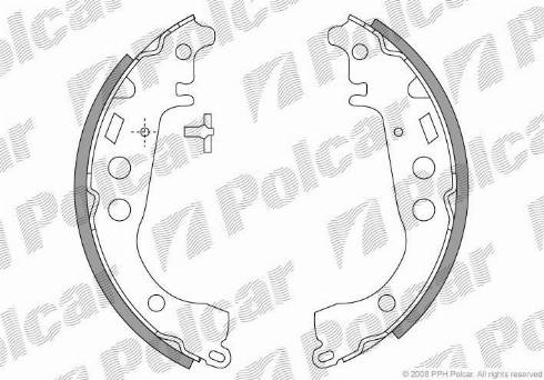 Polcar LS1854 - Bremžu loku komplekts www.autospares.lv