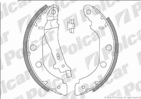 Polcar LS1828 - Bremžu loku komplekts www.autospares.lv