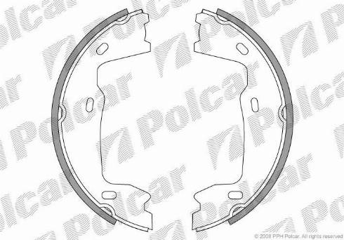 Polcar LS1381 - Bremžu loku kompl., Stāvbremze autospares.lv