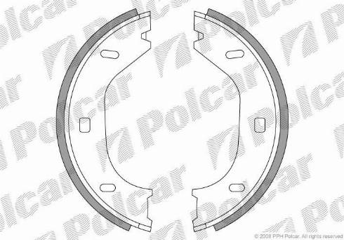 Polcar LS1370 - Bremžu loku kompl., Stāvbremze autospares.lv