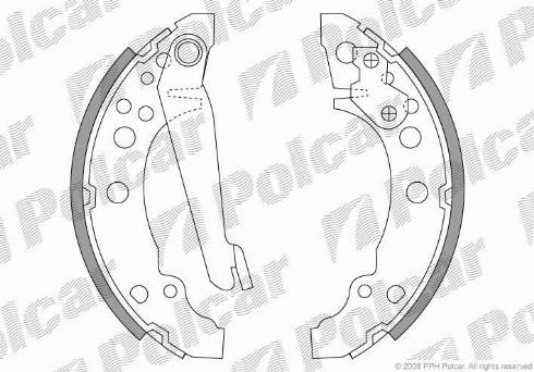 Polcar LS1276 - Bremžu loku komplekts autospares.lv