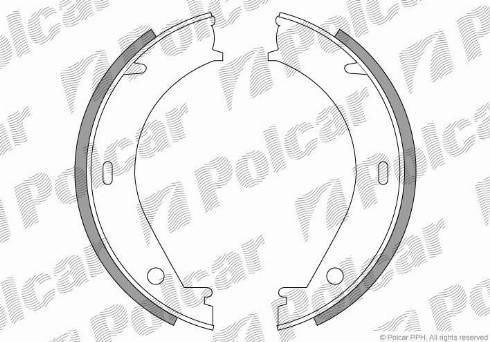 Polcar LS1704 - Bremžu loku kompl., Stāvbremze autospares.lv