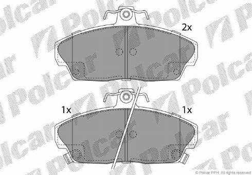 Polcar S70-0045 - Bremžu uzliku kompl., Disku bremzes www.autospares.lv