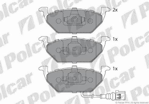 Polcar S70-0010 - Bremžu uzliku kompl., Disku bremzes www.autospares.lv