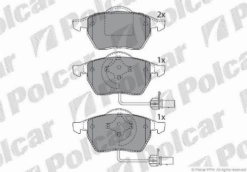 Polcar S70-0012 - Bremžu uzliku kompl., Disku bremzes www.autospares.lv