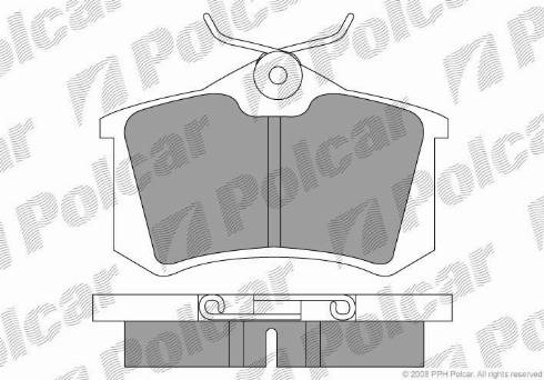 Polcar S70-1001 - Bremžu uzliku kompl., Disku bremzes www.autospares.lv