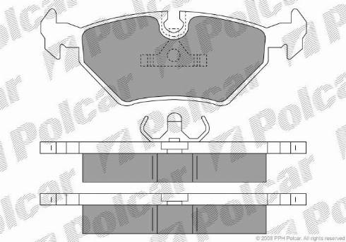 Polcar S70-1081 - Bremžu uzliku kompl., Disku bremzes www.autospares.lv