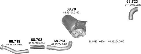 Polmo POLMO01473 - Izplūdes gāzu sistēma www.autospares.lv