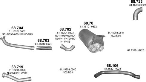 Polmo POLMO01472 - Izplūdes gāzu sistēma www.autospares.lv