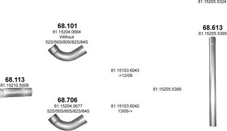 Polmo POLMO01087 - Izplūdes gāzu sistēma www.autospares.lv