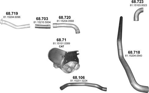 Polmo POLMO01392 - Izplūdes gāzu sistēma www.autospares.lv