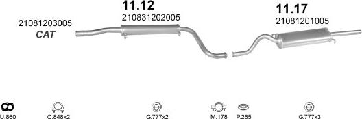 Polmo POLMO02086 - Izplūdes gāzu sistēma www.autospares.lv