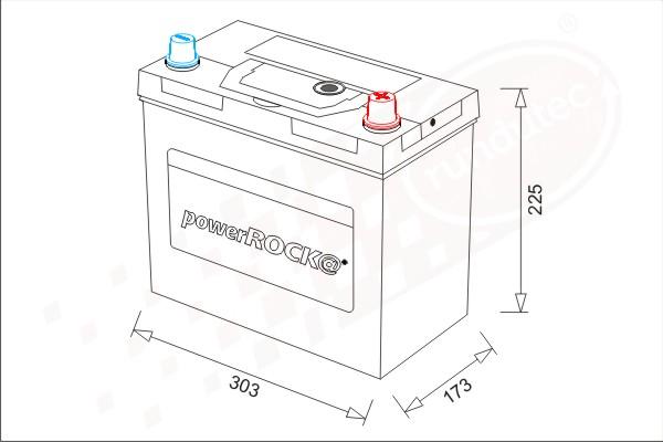 PowerROCK BAT090RCN - Стартерная аккумуляторная батарея, АКБ www.autospares.lv